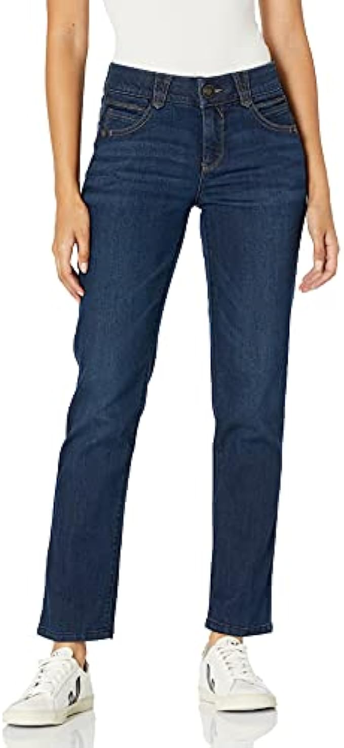 Democracy Women's Petite Ab Solution Straight Leg Jean