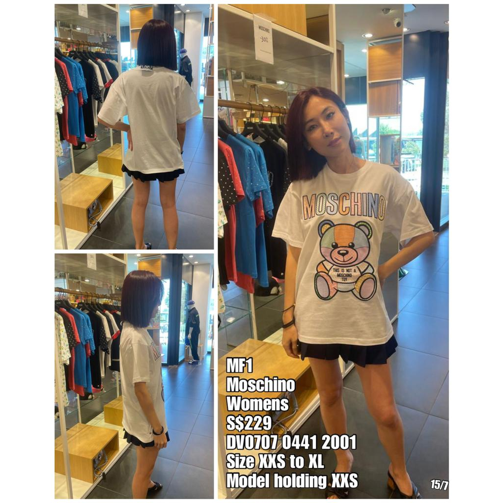 PRE-ORDER MF1 MOSCHINO DV0707 0441 2001 TSHIRT