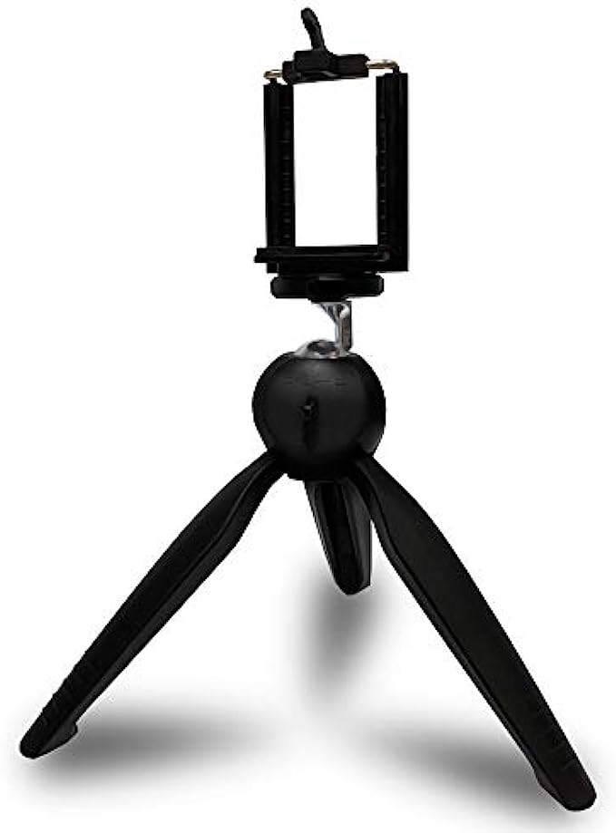 AnyBeam Mini Tabletop Tripod with Detachable Phone Holder, Compact and Lightweight, Travel Ready, Compatible with AnyBeam pico Projector, DSLRs, Compact Cameras, Phones, Webcams, Selfie Sticks