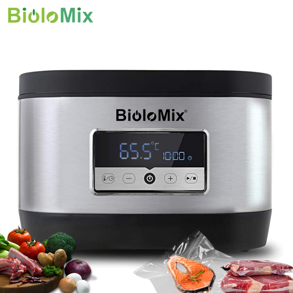 BioloMix 6th Generation Sous Vide Oven Pro Stainless Steel 8L Pot Accurate Temperature Touch Control Water Circulator Bath Cooker