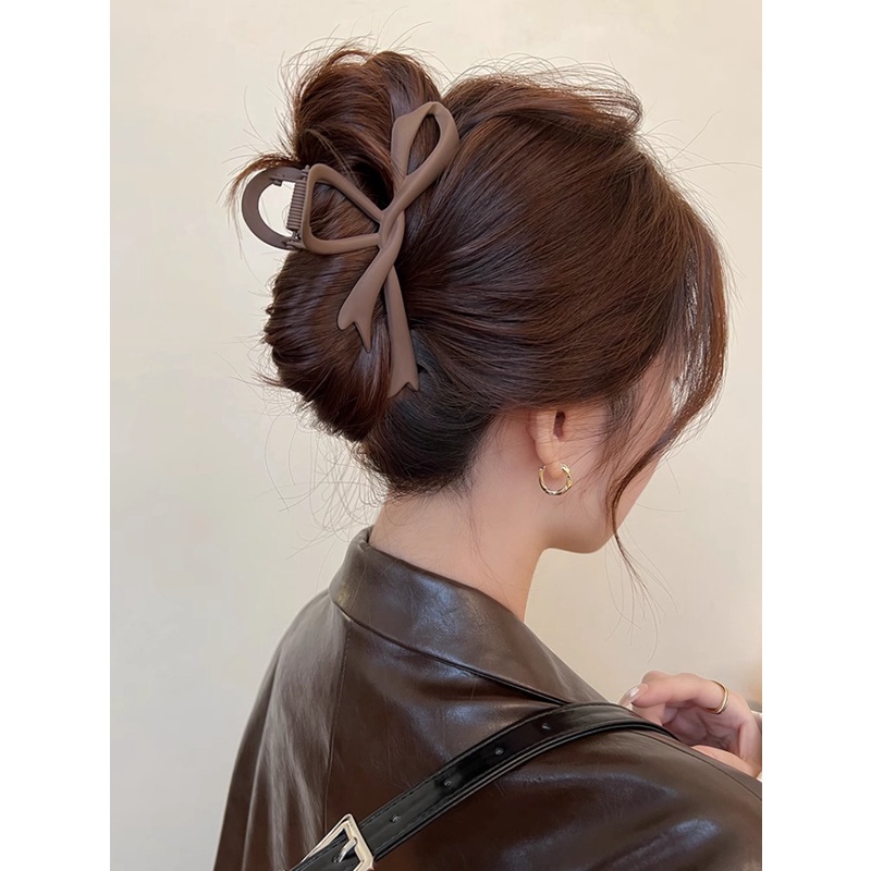 1Pcs Matte Acrylic Ribbon Shape Large Hair Clip Grips Hair Pin Headwear Hair Accessory for Women Girls